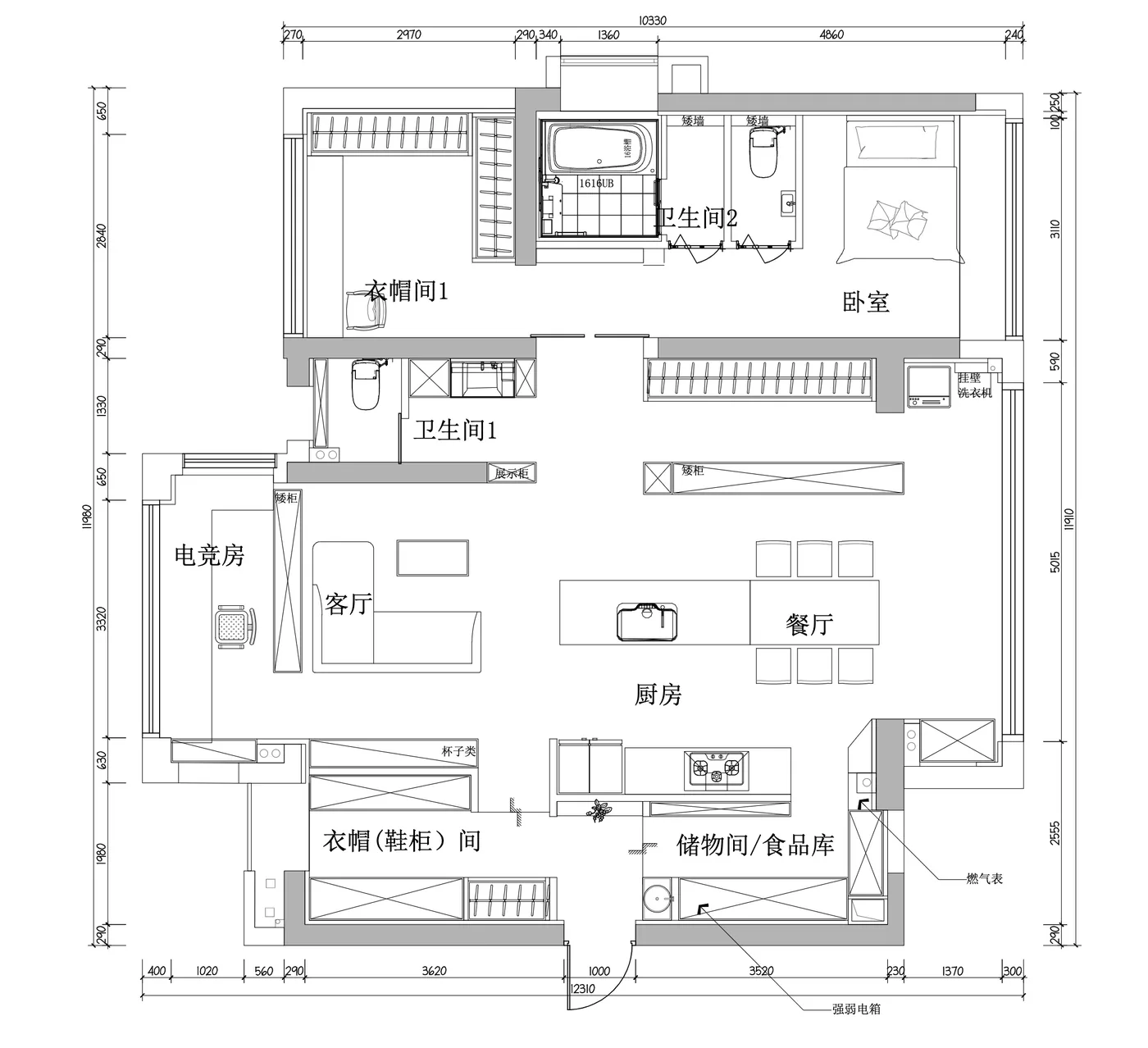 汕头茹府 · 金紫名邦126㎡整装 平面图