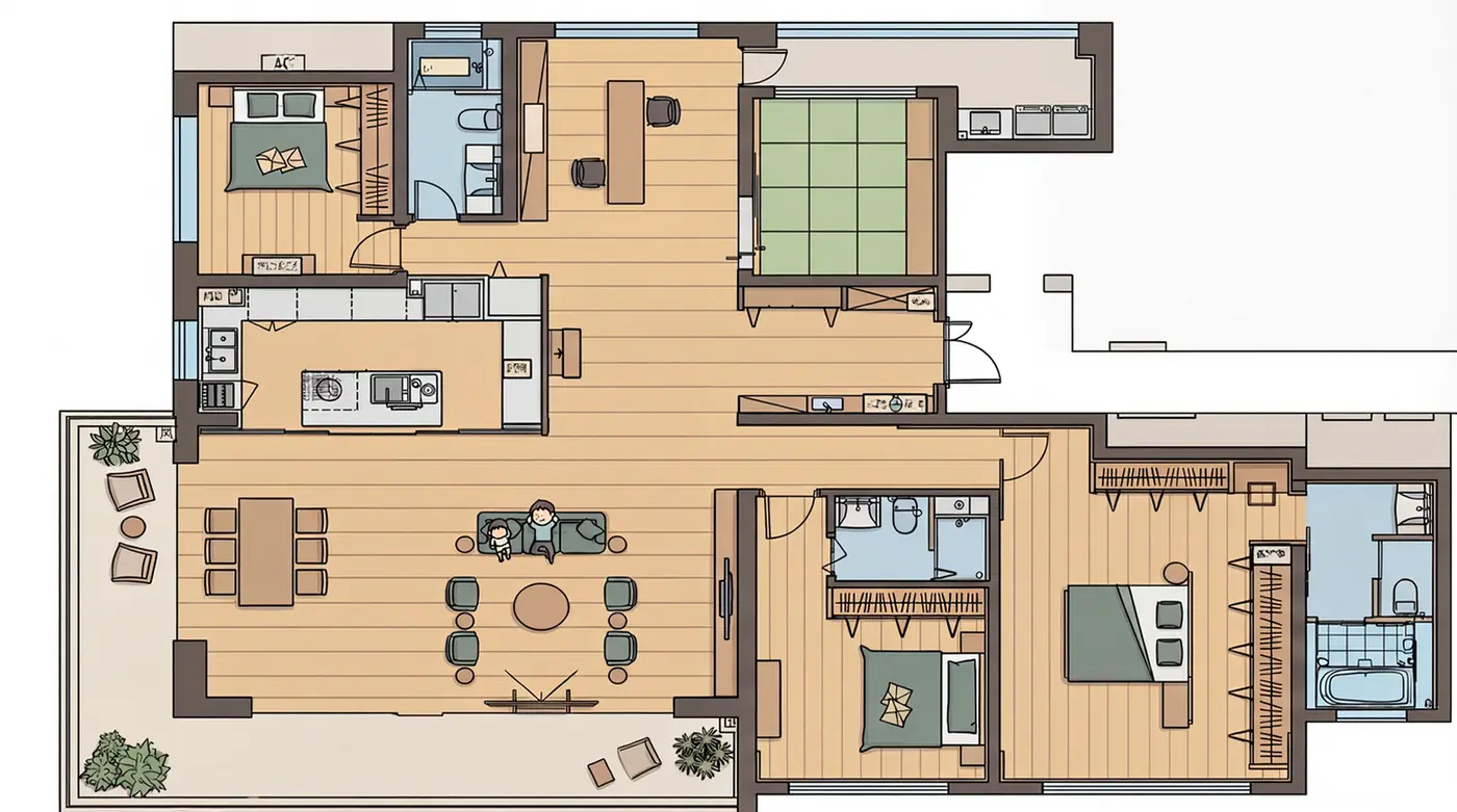 山西临汾马府 · 玖境252㎡适老住宅 平面图
