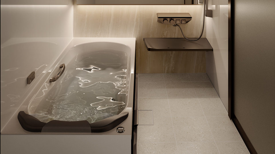 Takara Standard GRANSPA 浴室墙面与淋浴区